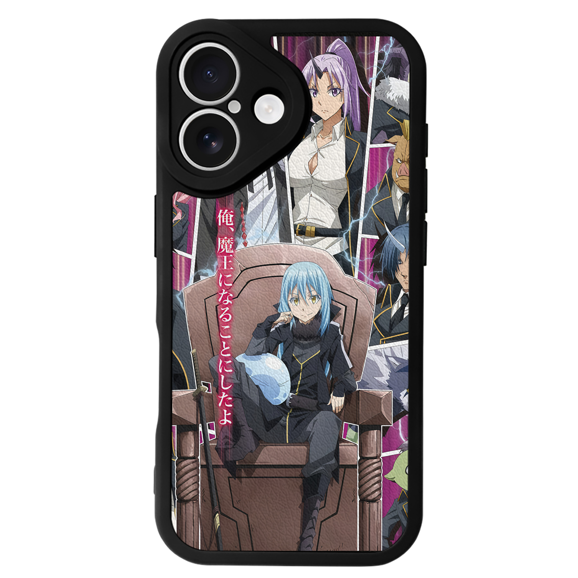 （画像用） 転スラ Regarding Reincarnated to Slime 【iPhone 16シリーズ対応】シリコンスマホケース（レザー調） 材質：シリコン